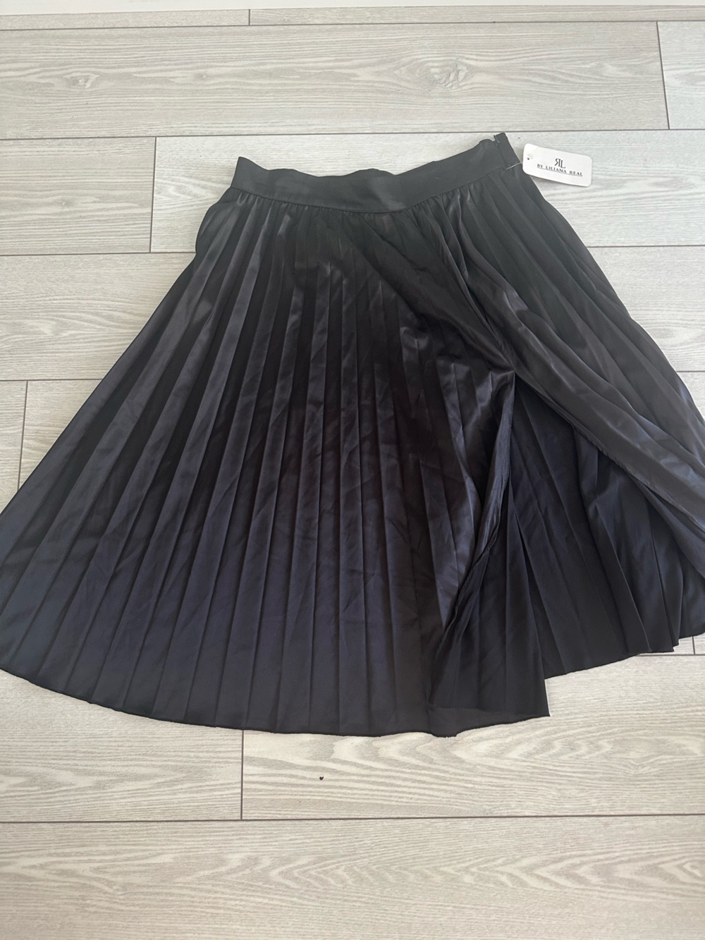 Pleated Black Circle Skirt by Elizabeth and James